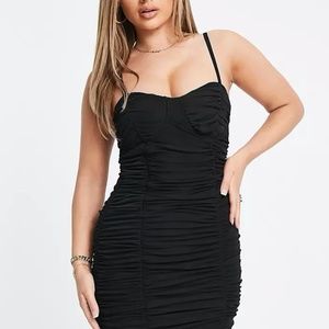 ASOS Club L London Ruched Corset Detail Cami Mini Dress Size 8